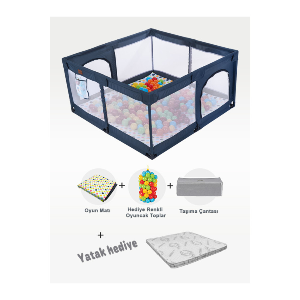 Hoffie Playard Güvenli Bebek Ve Çocuk Oyun Alanı Oyun Parkı 125X125 Oyun Matı Topları Yatak Dış Mekan & Bahçe Oyuncakları Fiyatı