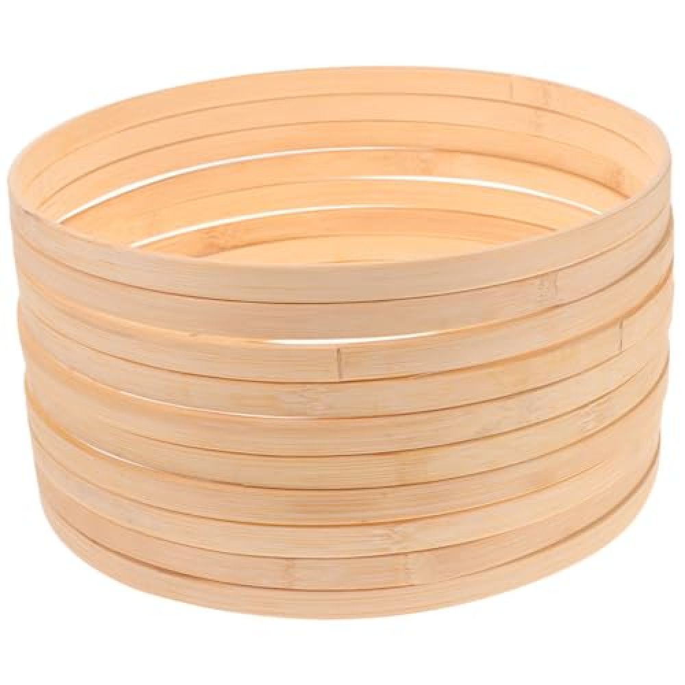 Hohopeti 10pcs Hoop Embroidery Stretch Macrame Wall Hanging Monks Cloth for Punch Needle Hoops Kits Embroidery Threads with Hoop Embroidery Hoop Punch Needle Kit Barrel Hoop Beige