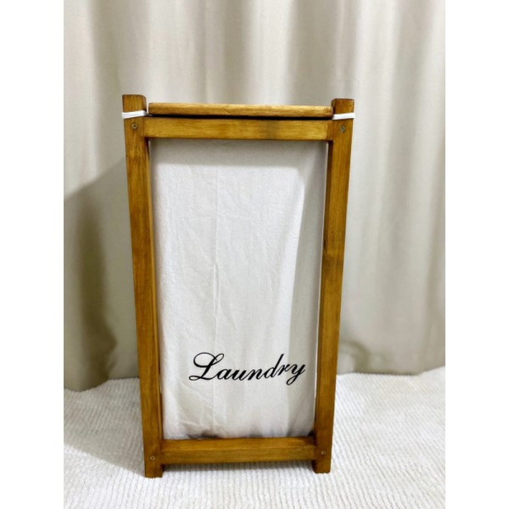 HOKTİC Ahşap Dekoratif Kirli Çamaşır Sepeti - 75 x 39 cm Sepet Fiyatı