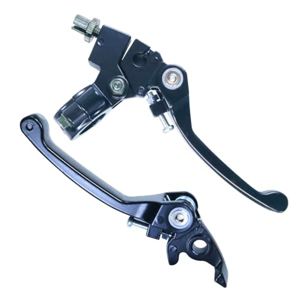 HOLATO Folding Clutch Brake Lever for 50cc 70cc 110cc 125cc 140cc 150cc Apollo RFZ125 DB007 DBX15 X18 X19 Tao Tao DB17 DB27 Coolster M125 SSR Thumpstar Chinese Pit Dirt Bike Motorcycle Black