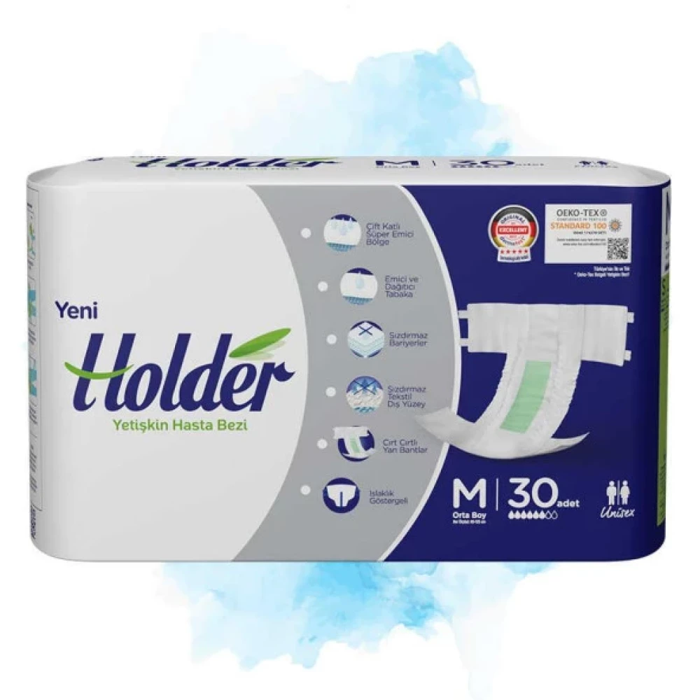 Holder 30 Adet Medium Yetiskin Hasta Bezi Hasta Bezleri ve Temizliği Fiyatı