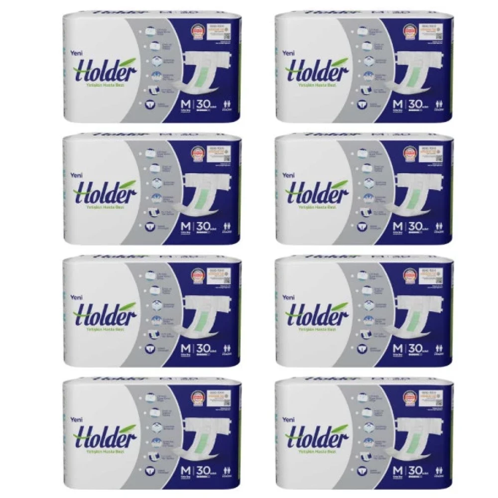 Holder Belbantli Tekstil Yuzey Orta Boy Medium 30'Lu 8 Paket Hasta Bezi Hasta Bezleri ve Temizliği Fiyatı