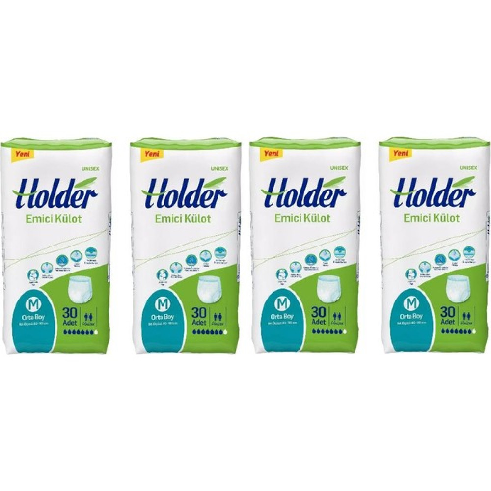 Holder Emici Külot Yetişkin Hasta Bezi Medium Orta Boy 30'lu x 4 Adet Hasta Bezleri ve Temizliği Fiyatı