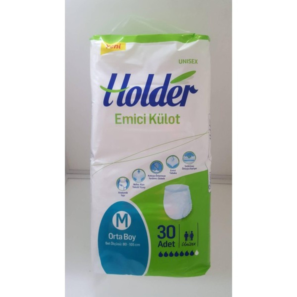 Holder Külotlu Hasta Bezi Medium ( Orta Boy ) 30 Adet - M - Beyaz Hasta Bezleri ve Temizliği Fiyatı