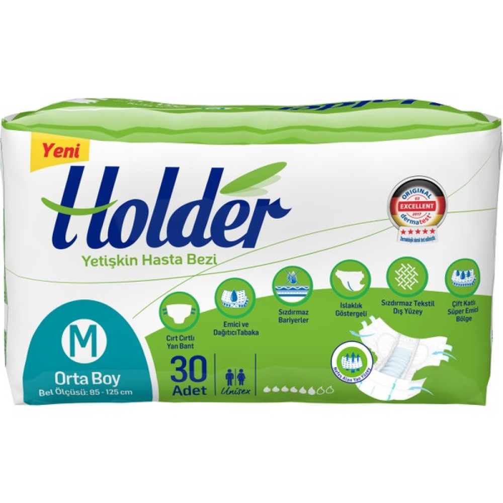 Holder Medium Yetişkin Hasta Bezi - 30 Adet - M Hasta Bezleri ve Temizliği Fiyatı