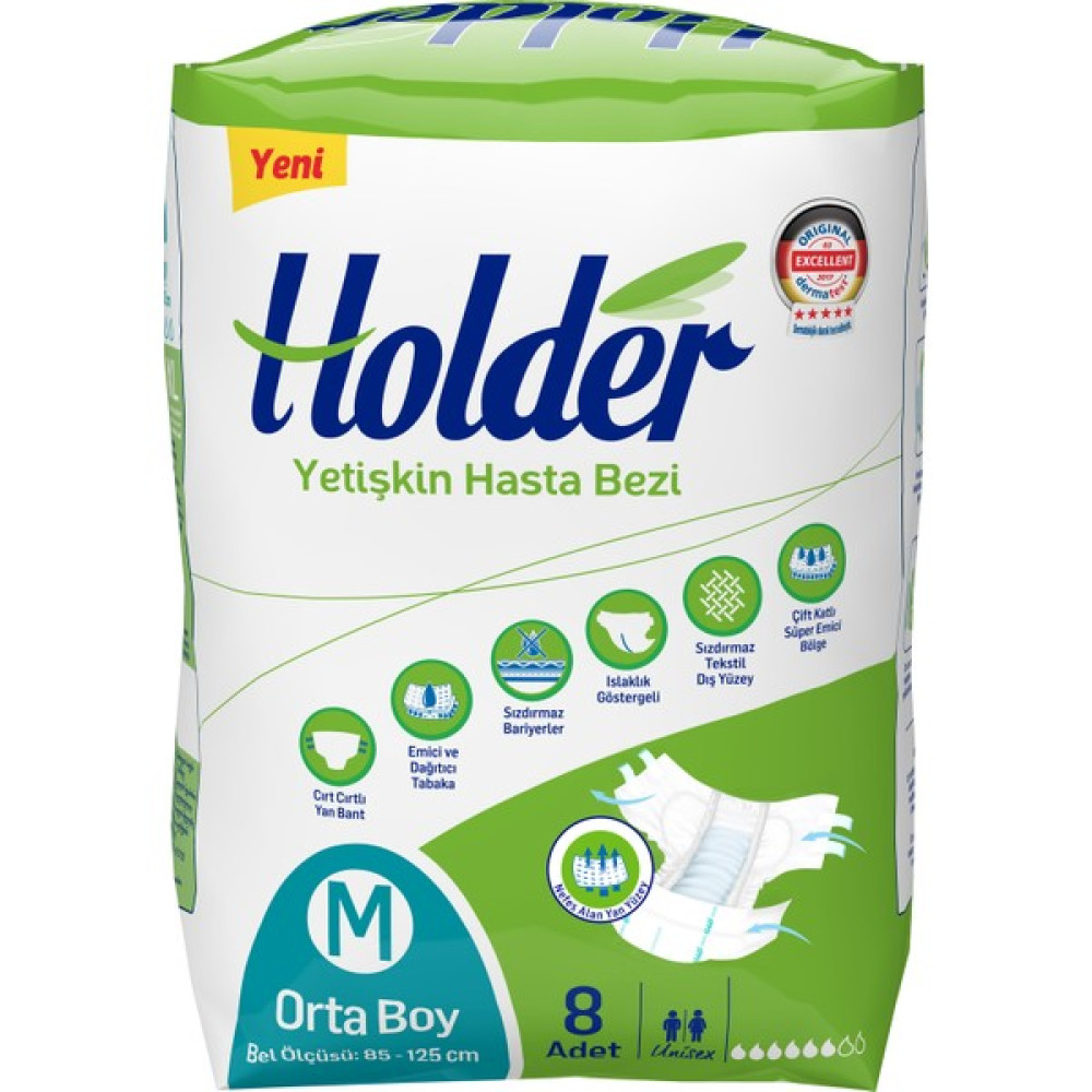 Holder Medium Yetişkin Hasta Bezi - 8 Adet Hasta Bezleri ve Temizliği Fiyatı