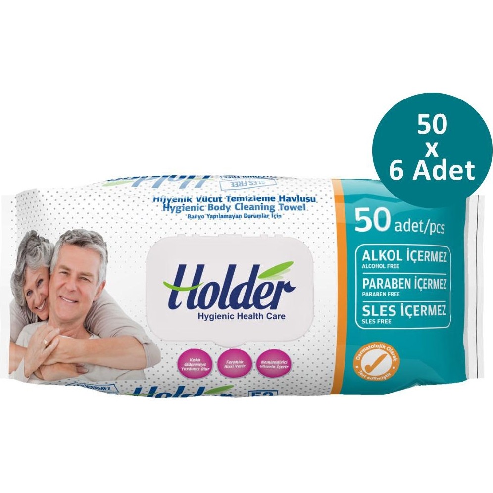 Holder Önlem Holder Vücut Temizleme Havlusu 50 x 6 Adet El / Yüz Havlusu Fiyatı