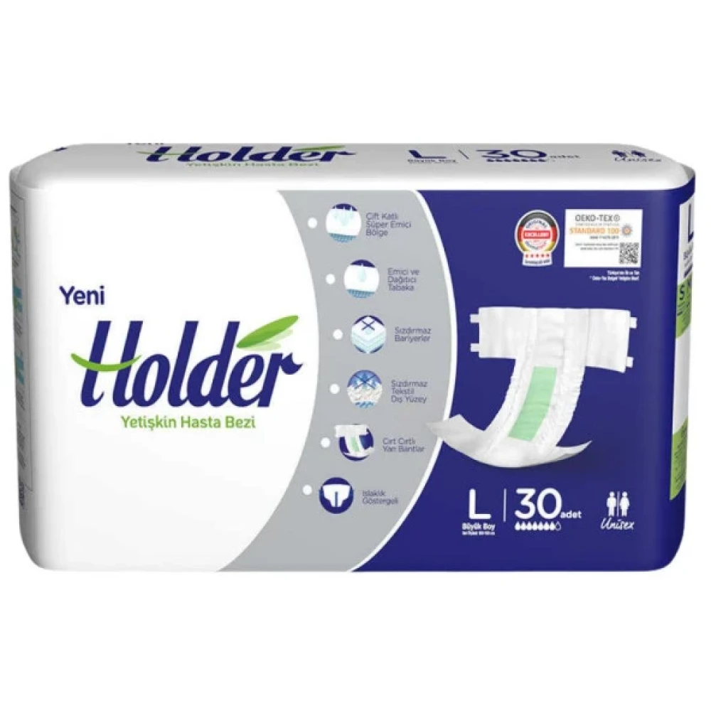 Holder Tekstil Yuzey Buyuk Boy (L) 30'Lu Hasta Bezi Hasta Bezleri ve Temizliği Fiyatı