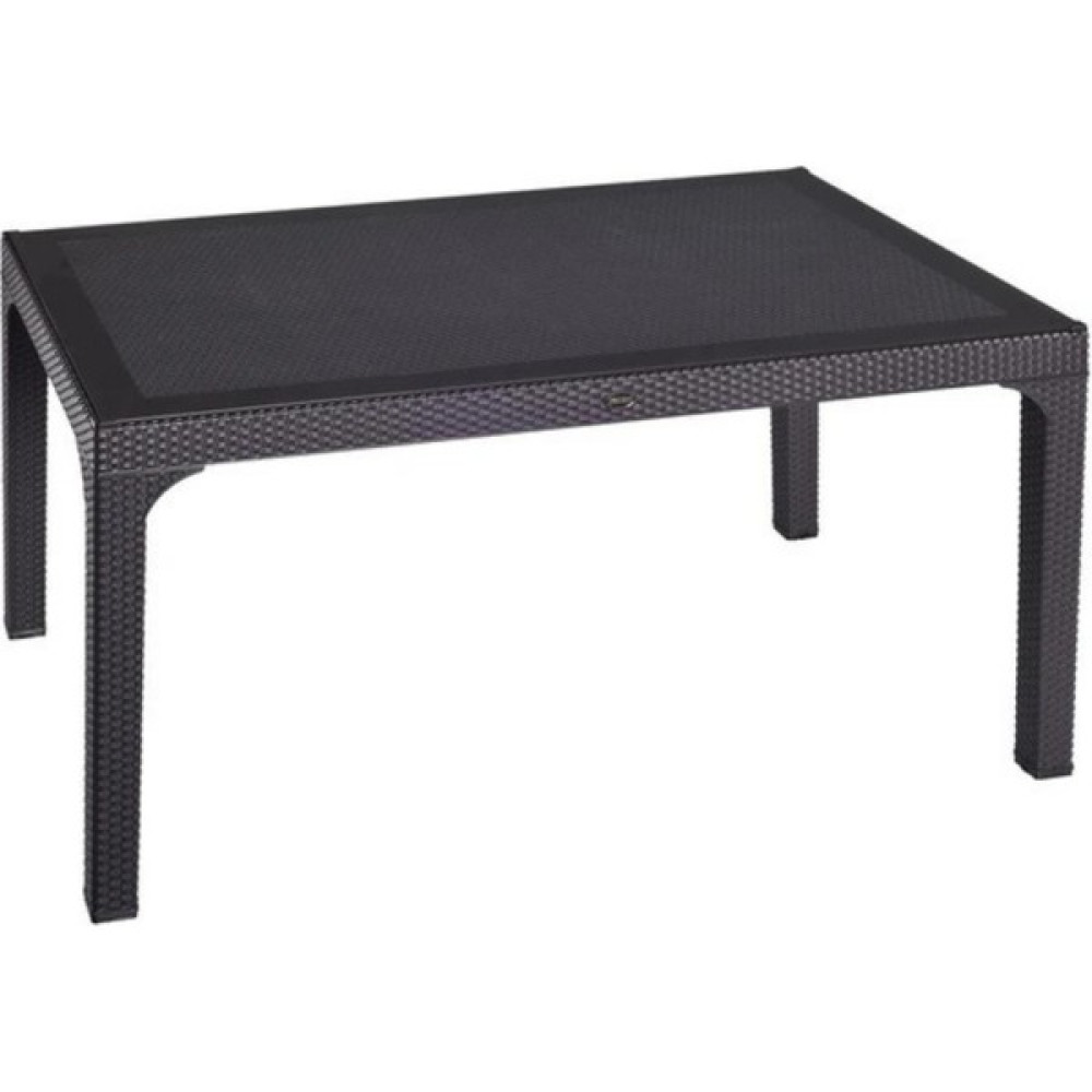 Holiday 90x150 Olympia Rattan Masa | Bahçe & Balkon Masası - Koyu Kahverengi Bahçe Masası Fiyatı
