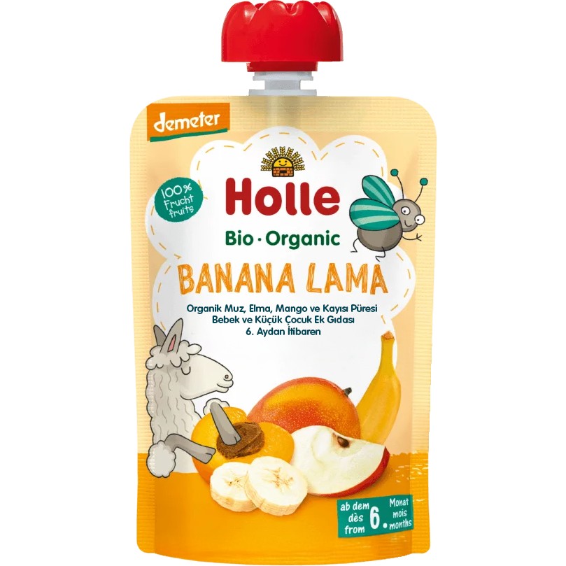 Holle Organik Banana Lama (Muz, Elma, Mango, Kayısı Püresi) - PCHS5 Diğer Fiyatı
