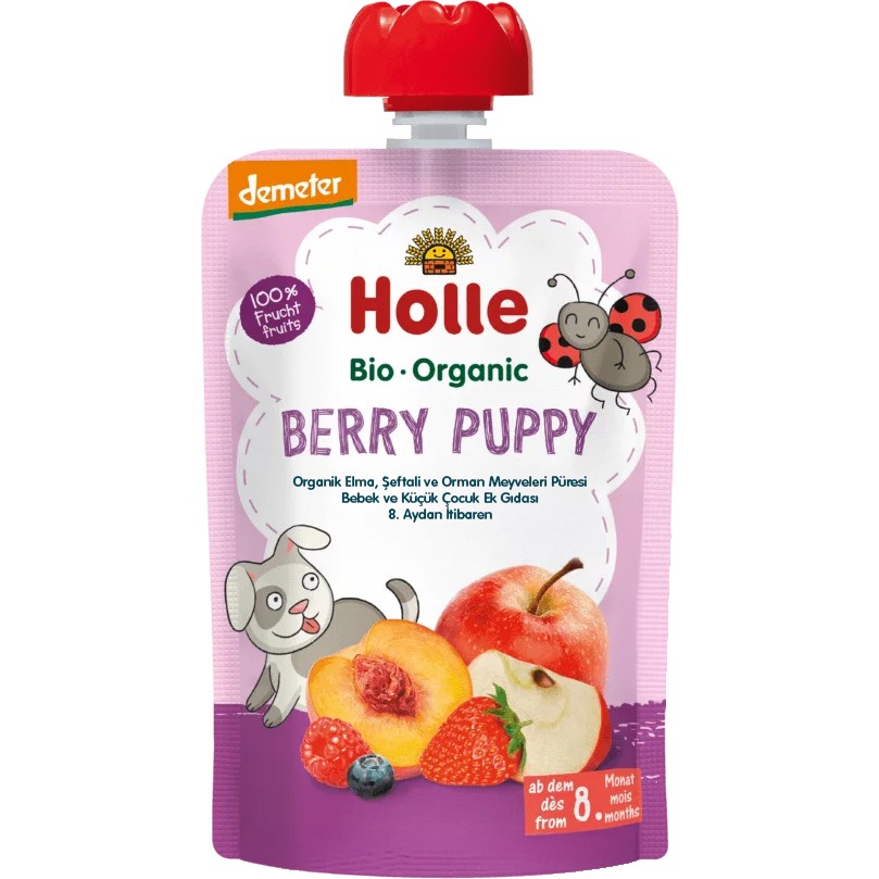 Holle Organik Berry Puppy (Elma, Şeftali,orman Meyveleri Püresi) - PCHS6 Diğer Fiyatı