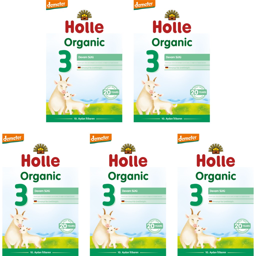 Holle Organik Keçi 3 Devam Sütü 10. Aydan itibaren ( 5 Paket) Bebek Mamaları Fiyatı