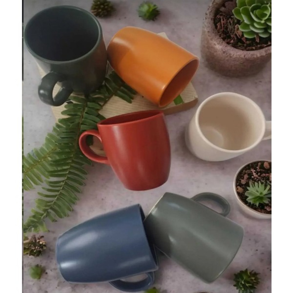 Holly Home 6 Kişilik Cold Bulut Mat Renkli Çay Kahve Kupa Seti 6x(9 cm 300 Ml) - 6 Adet - 300 ml Fincan / Bardak / Kahve Takımı Fiyatı