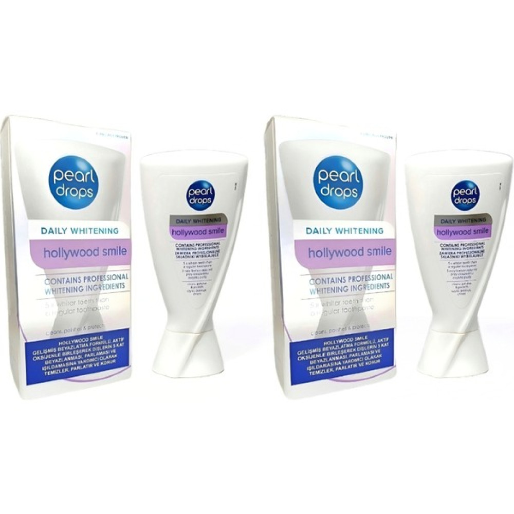 Hollywood Smile -2 Adet .Aktif Oksijen Ve Gelişmiş Formülü ile 5 Ton Kadar Beyazlatıcı Diş Macunu 50ml. - 2 Adet Diş Macunları Fiyatı