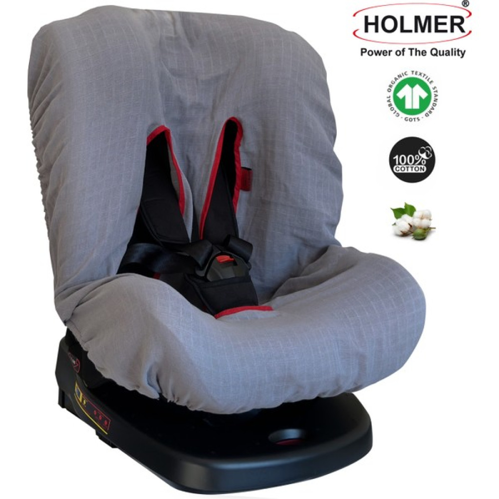 Holmer Antialerjik/organik Müslin Kumaş Oto Koltuğu Kılıfı - Gri Bebek Oto Koltuğu Fiyatı
