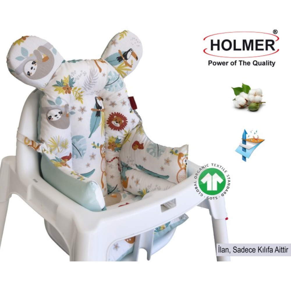 Holmer Kids Holmer Leke Tutmaz Organik Mama Sandalyesi Minderi & Kılıfı ml - Su Yeşili Mama Sandalyesi ve Aksesuarı Fiyatı