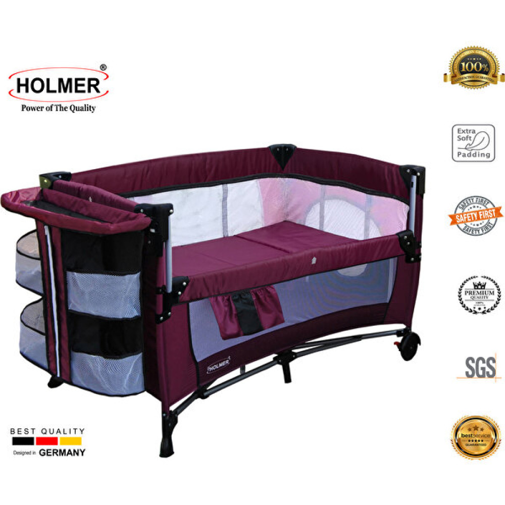 Holmer Kids Maxi Comfort Coolstyle Anne Yanı Oyun Parkı/beşik 70X110CM - Mürdüm Park Yatak / Oyun Parkı Fiyatı