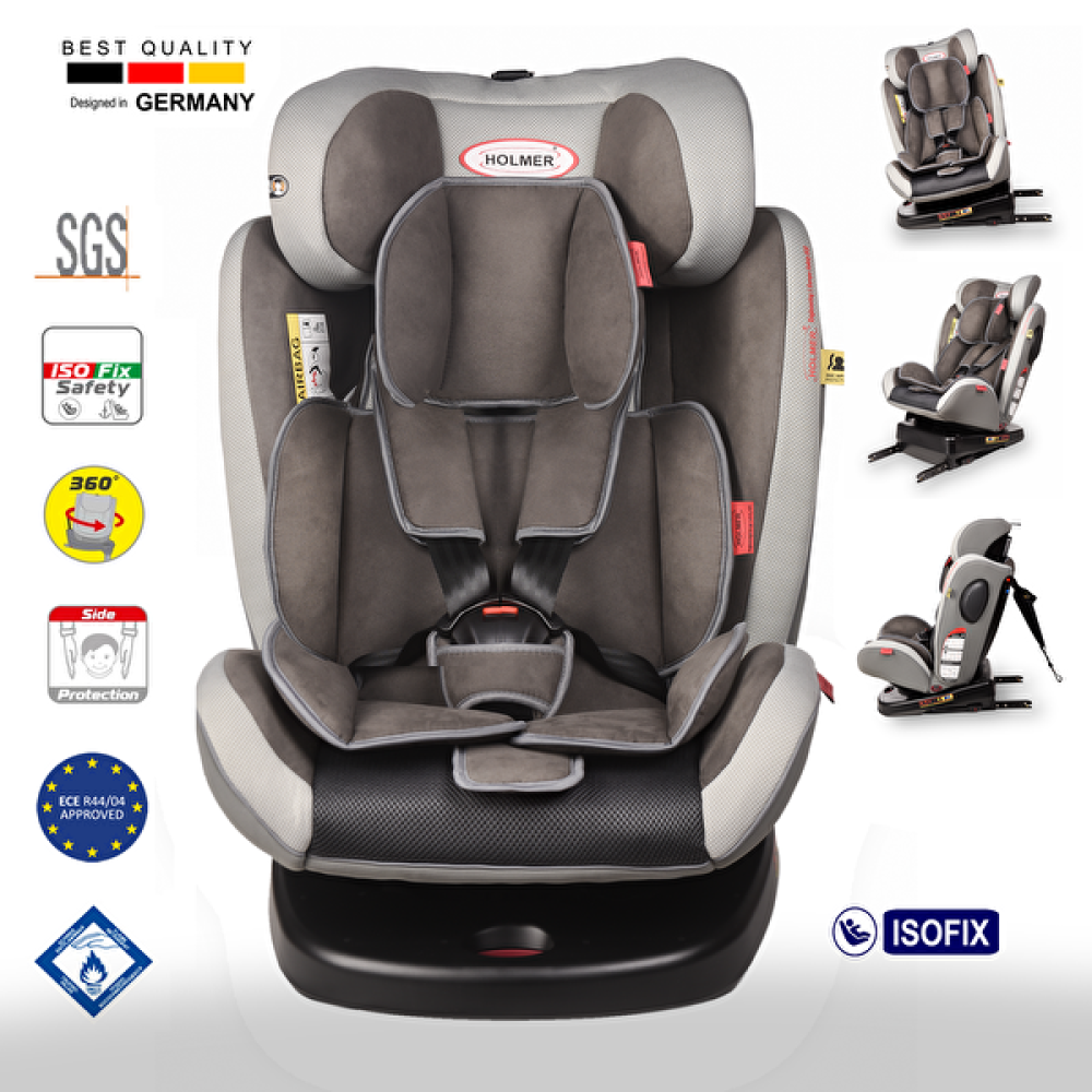Holmer Kids Maxi Protect Aero 0-36 KG 3D 360° Dönebilir Isofix Gri Oto Koltuğu Bebek Oto Koltuğu Fiyatı