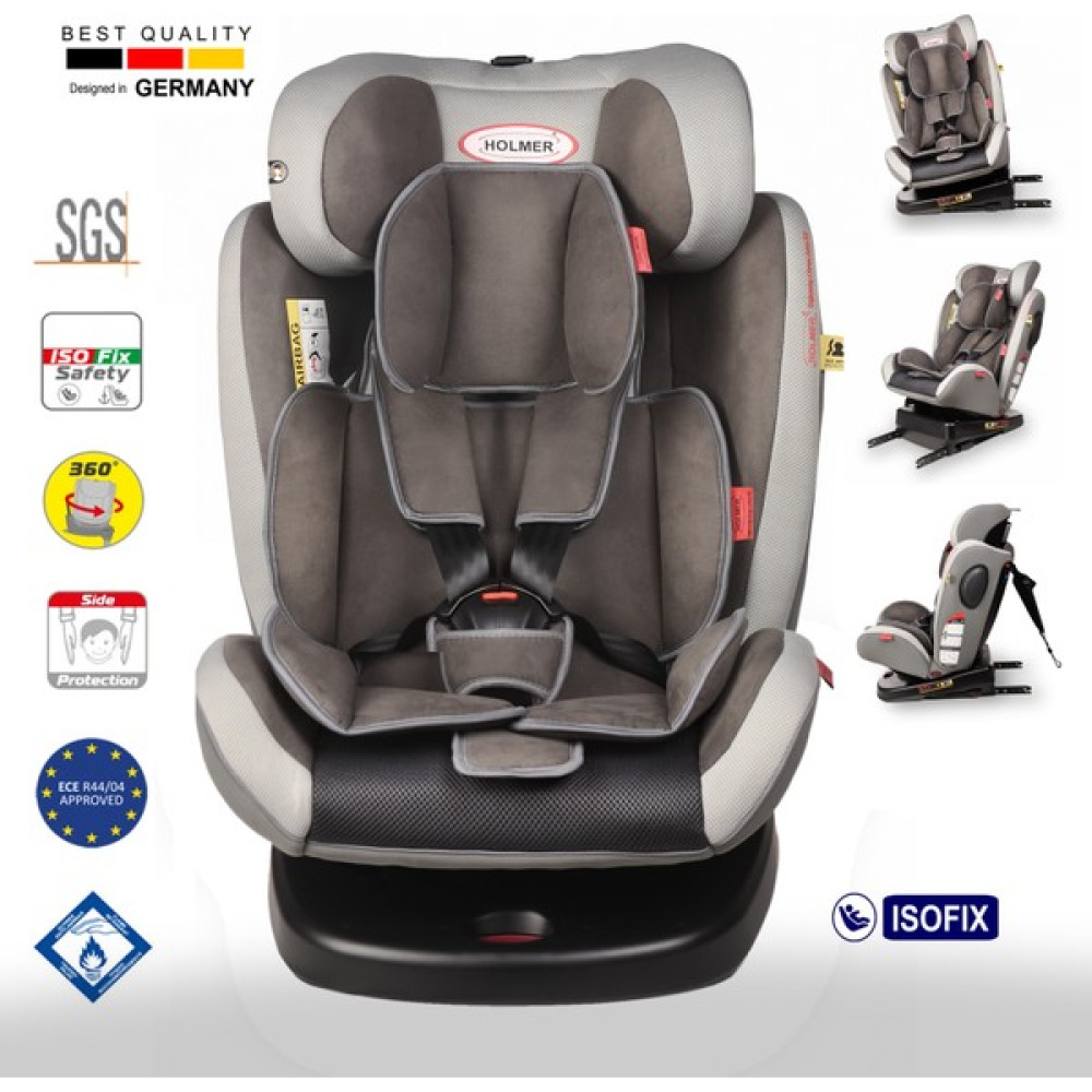 Holmer Kids Maxi Protect Aero 3D ( 360° Dönebilir) 0-36kg Isofix Oto Koltuğu - Gri Bebek Oto Koltuğu Fiyatı