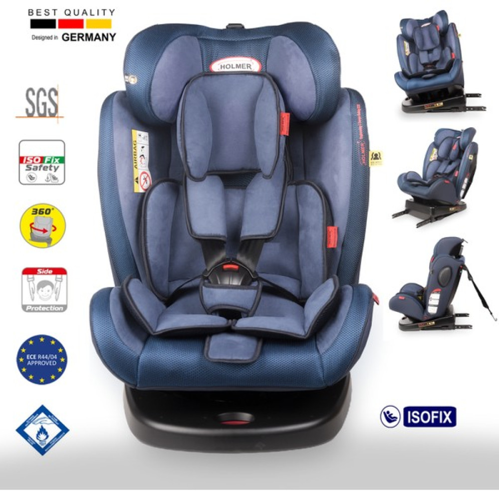 Holmer Kids Maxi Protect Aero 3D ( 360° Dönebilir) 0-36kg Isofix Oto Koltuğu - Mavi Bebek Oto Koltuğu Fiyatı