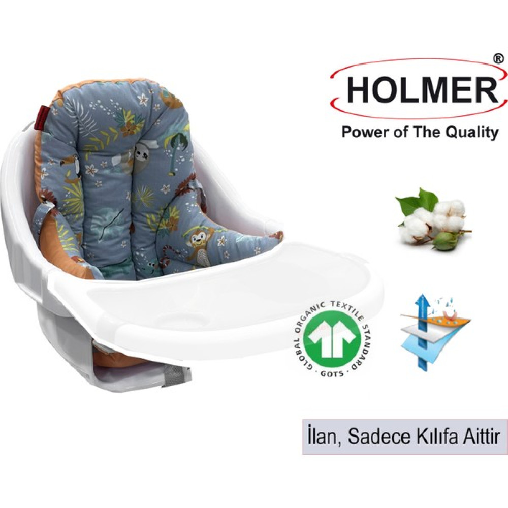 Holmer Leke Tutmaz Organik Mama Sandalyesi Minderi & Kılıfı Md - Gri Mama Sandalyesi ve Aksesuarı Fiyatı