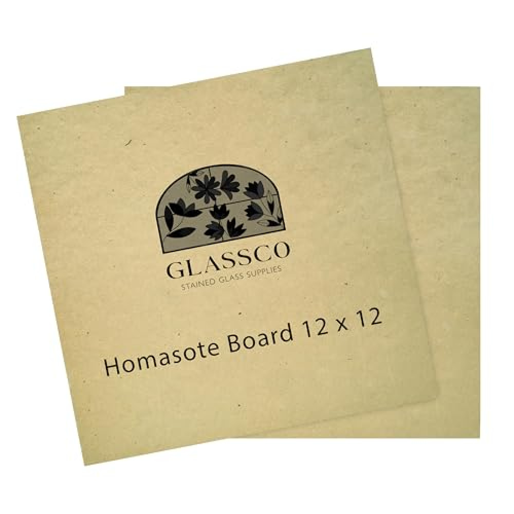 Homasote Board for Stained Glass Work Surface | Approx 12 x 12 Heat Resistant Cutting Board 2pk | Cutting Mat Stained Glass Supplies and tools for Table and Countertop Protection