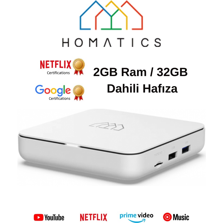 Homatics Box R 4K Lisanslı 2gb Ddr Ram 32GB Emmc Flash 4K Media Player RAM Bellekler Fiyatı