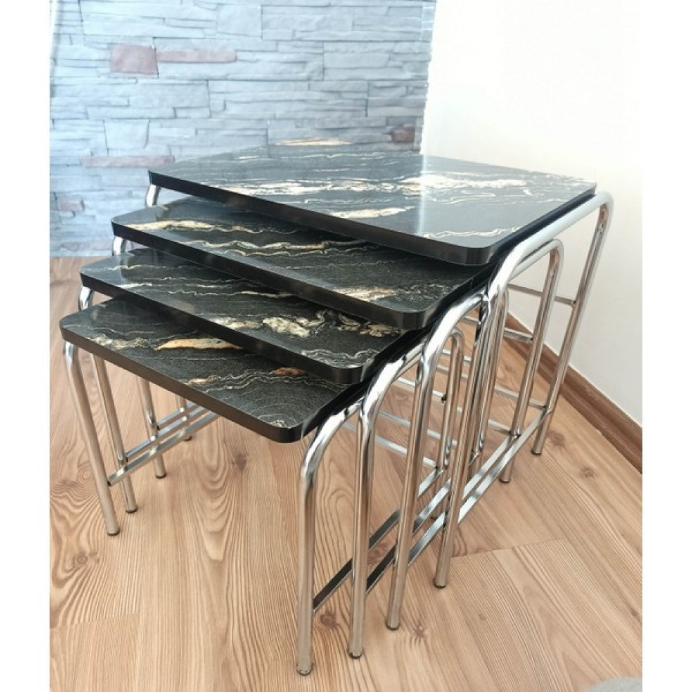 Home Bella Angelo 4'lü Zigon Sehpa - ANGELO MARBLE Zigon Sehpa Fiyatı