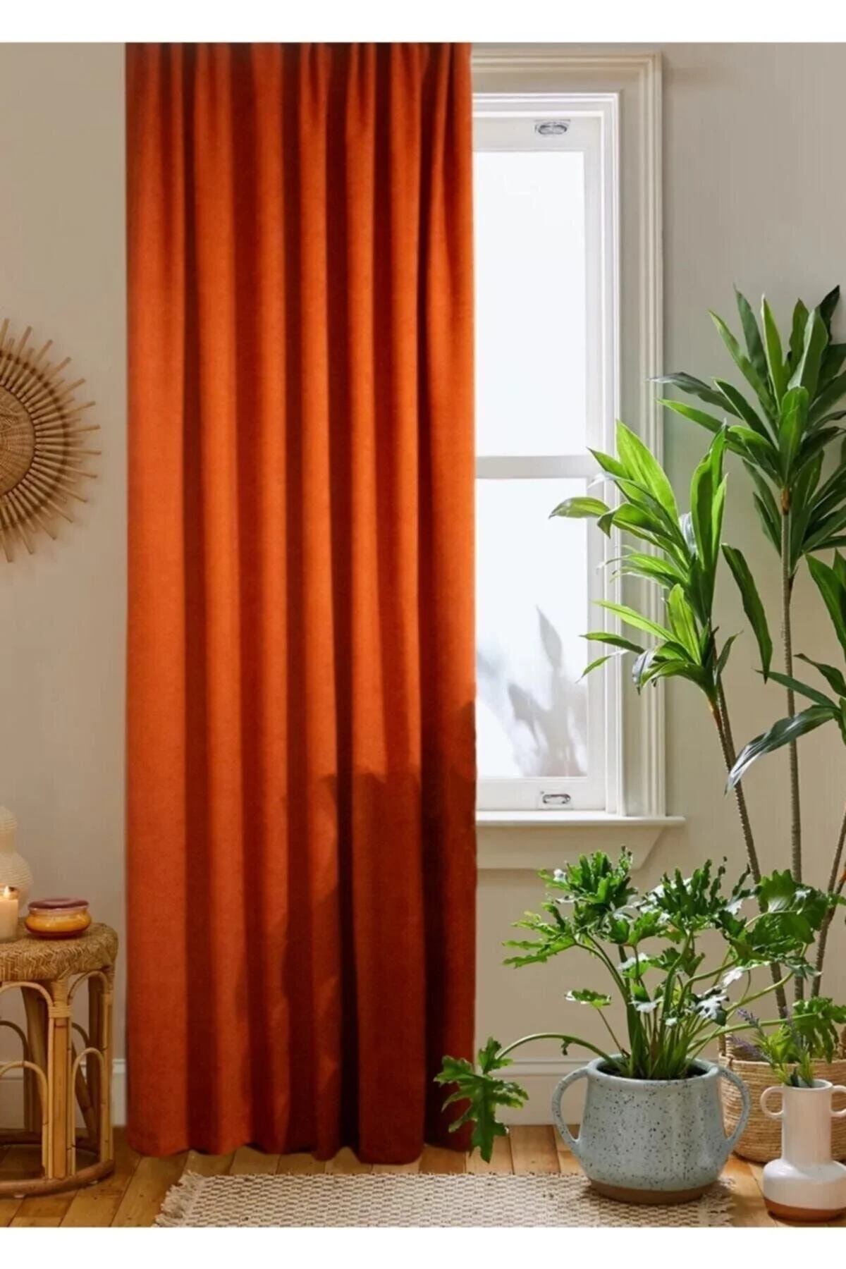 home color home Kiremit Petek Kadife Dokulu Fon Perde Düz Dikişli Ekstrafor Büzgü 1.Sınıf Kalite 580 x 260 Beden Fon Perde Fiyatı