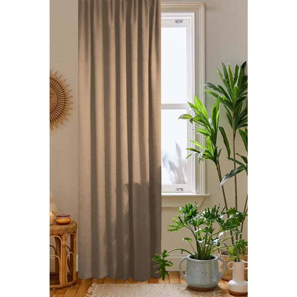 home color home Vizon Petek Kadife Dokulu Fon Perde Düz Dikişli Ekstrafor Büzgü 1.Sınıf Kalite 140 x 260 Beden Fon Perde Fiyatı