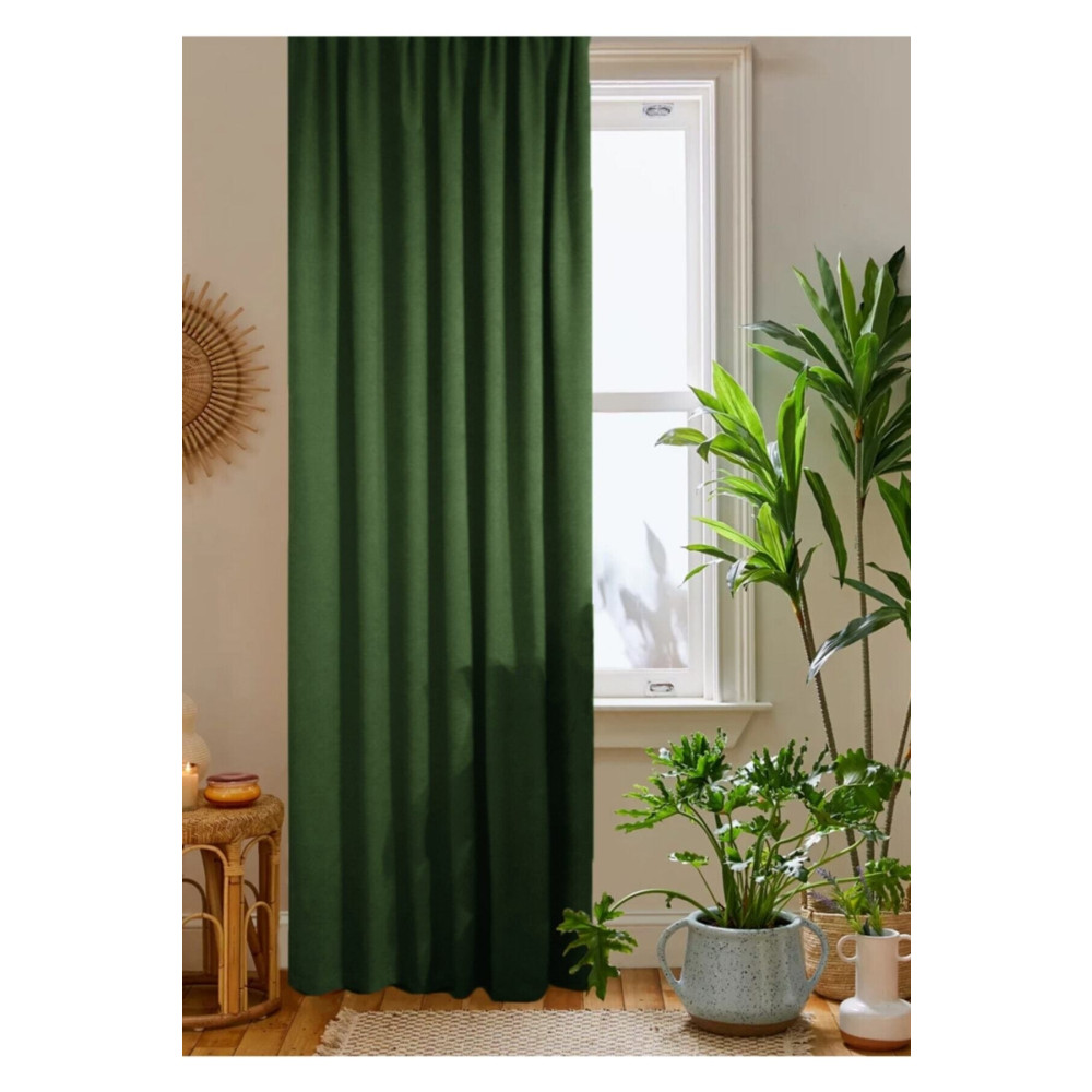 home color home Yeşil Petek Kadife Dokulu Fon Perde Düz Dikişli Ekstrafor Büzgü 1.sınıf Kalite 420 x 260 Beden Fon Perde Fiyatı
