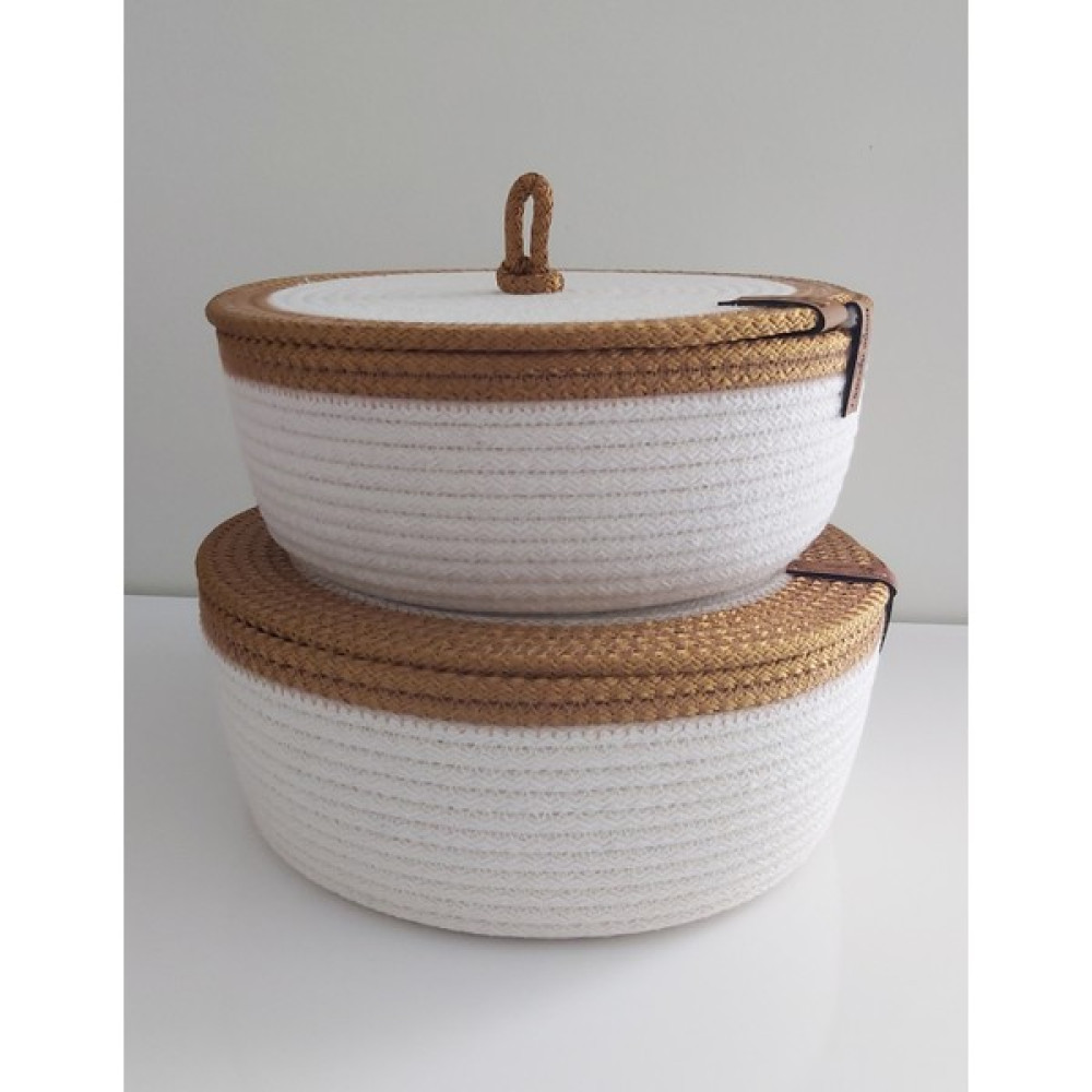 Home Decors By Özlem 2'li Kapaklı Sepet Takımı Hasır Sepet Düzenleyici Organizer Dekorasyon Hediyelik 27X9CM-25X8CM Sepet Fiyatı