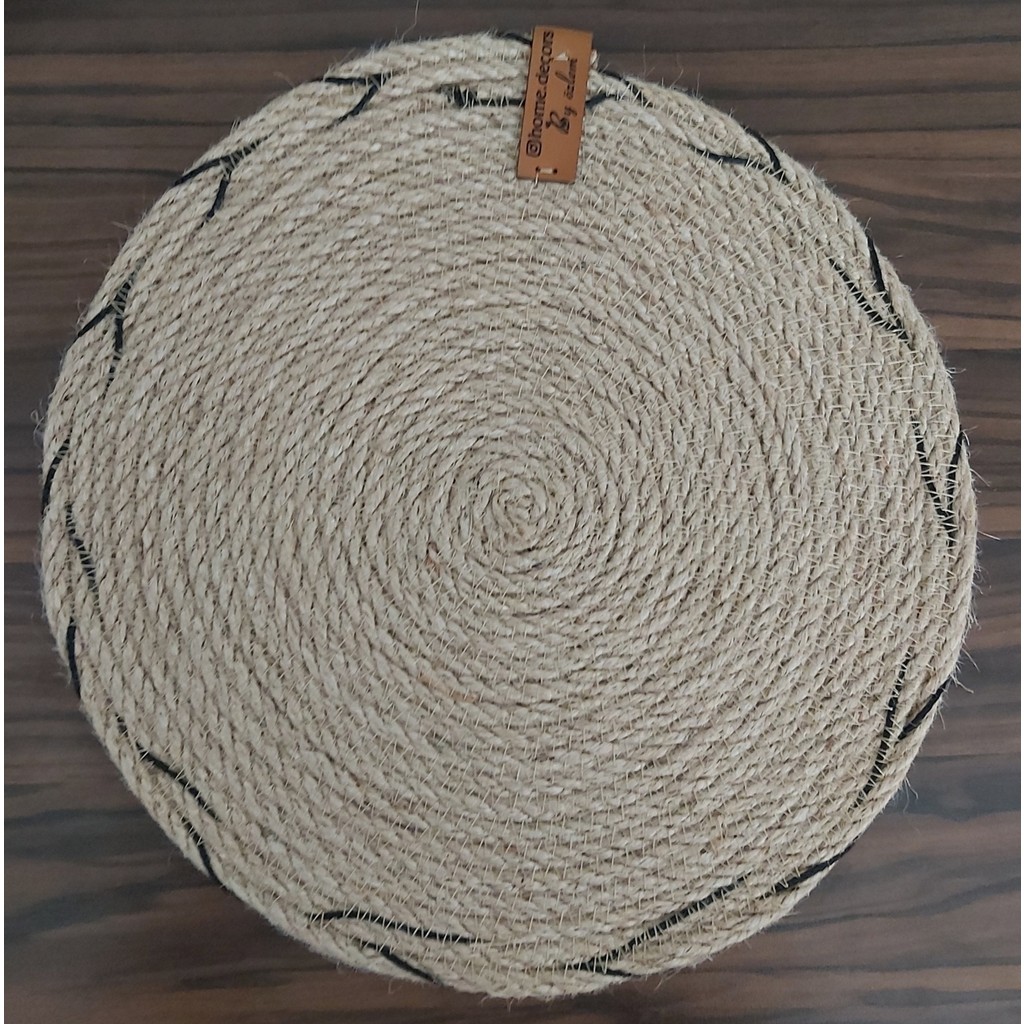 Home Decors By Özlem 2'li Nihale Hasır El Yapımı Mutfak Aksesuar Tarz Moda Yemek Sofra Altlık - 22X22CM - Hasır - Siyah SSD / Solid State Drive Fiyatı