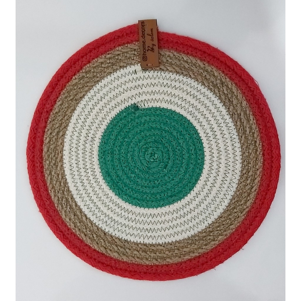 Home Decors By Özlem 2'li Nihale Hasır El Yapımı Mutfak Aksesuar Tarz Moda Yemek Sofra Altlık - 22X22CM - Koyu Yeşil SSD / Solid State Drive Fiyatı