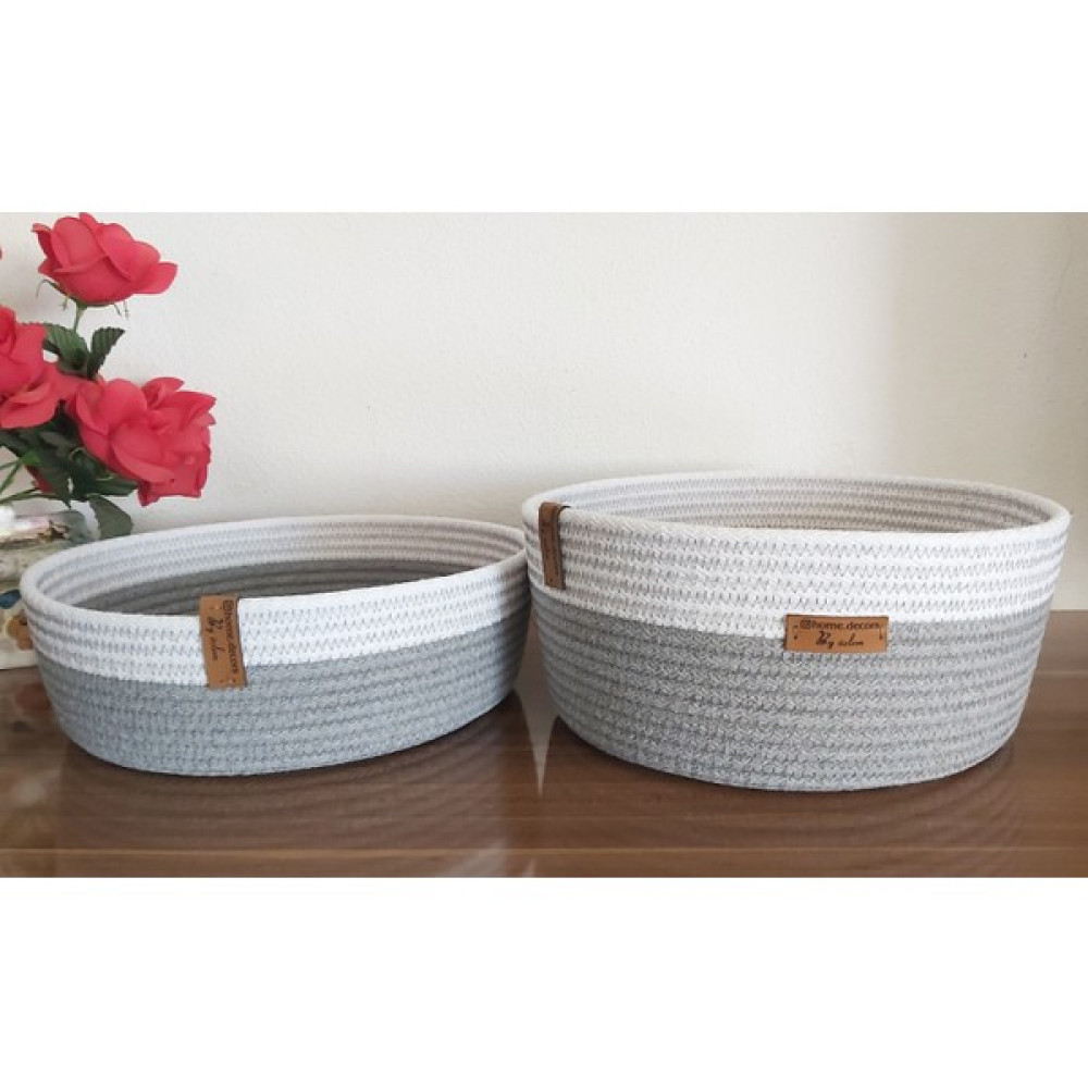 Home Decors By Özlem 2'li Sepet Takımı Hasır Sepet Düzenleyici Organizer Dekorasyon Hediyelik 23X10CM-23X7CM Sepet Fiyatı