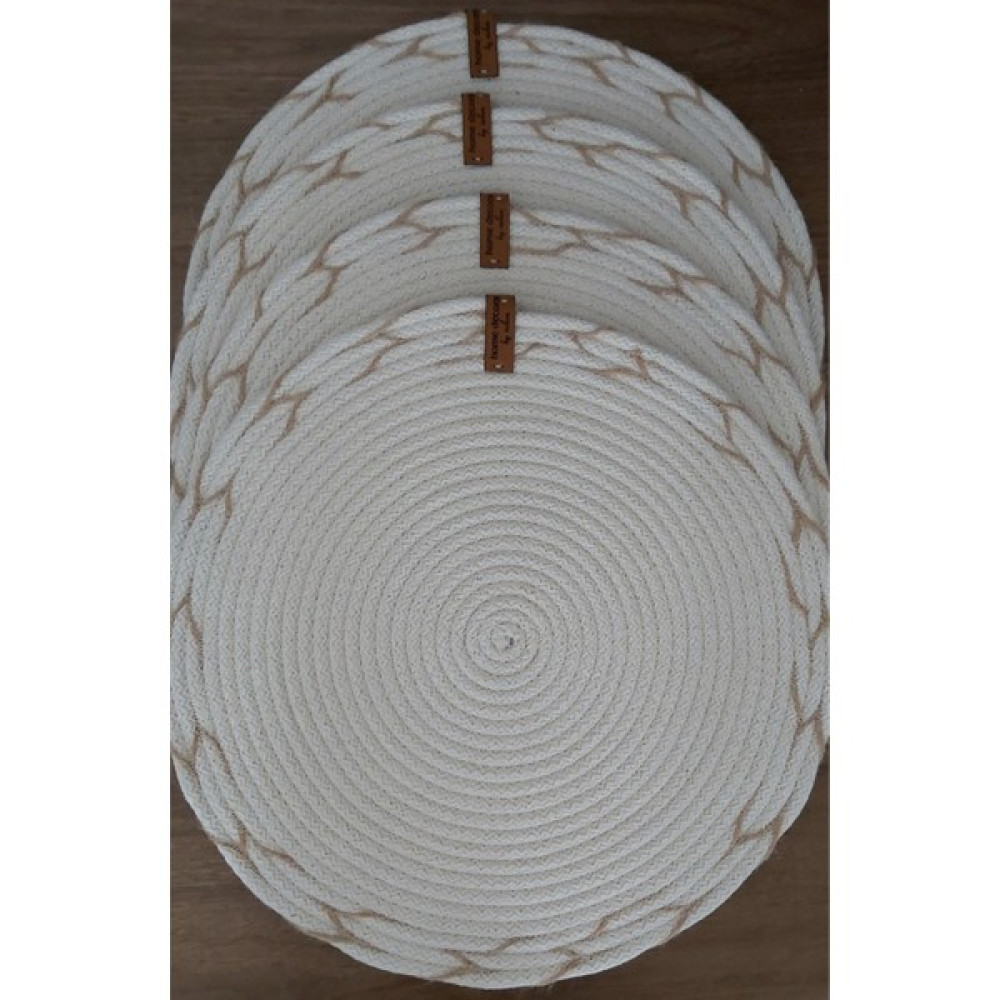 Home Decors By Özlem Amerikan Servis Supla Takımı Tabak Altlığı Mutfak Hasır Sepet Sunum Hediye 33X33CM - 33 x 33 cm - Ekru Amerikan Servis Fiyatı