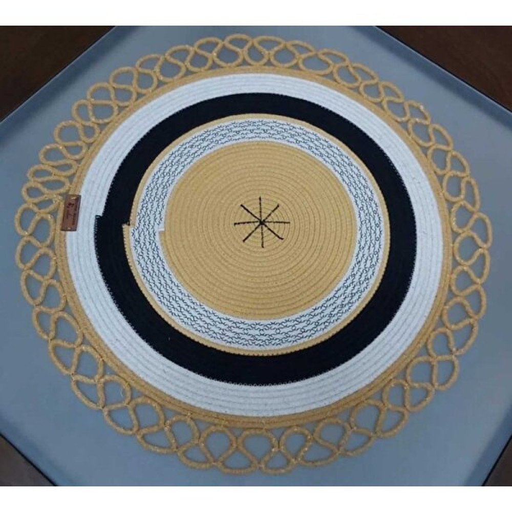 Home Decors By Özlem Dekoratif Örtü Hasır Örtü Runner Masa Örtüsü Mutfak Örtüsü Sehpa Konsol Örtüsü Salon Sunum 48X48CM - 48 x 48 cm - Hardal Masa Örtüsü Fiyatı