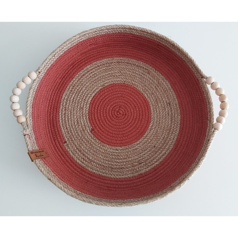 Home Decors By Özlem Hasır Sepet Boncuklu Hasır Sepet Düzenleyici Organizer - 30X6 cm Sepet Fiyatı