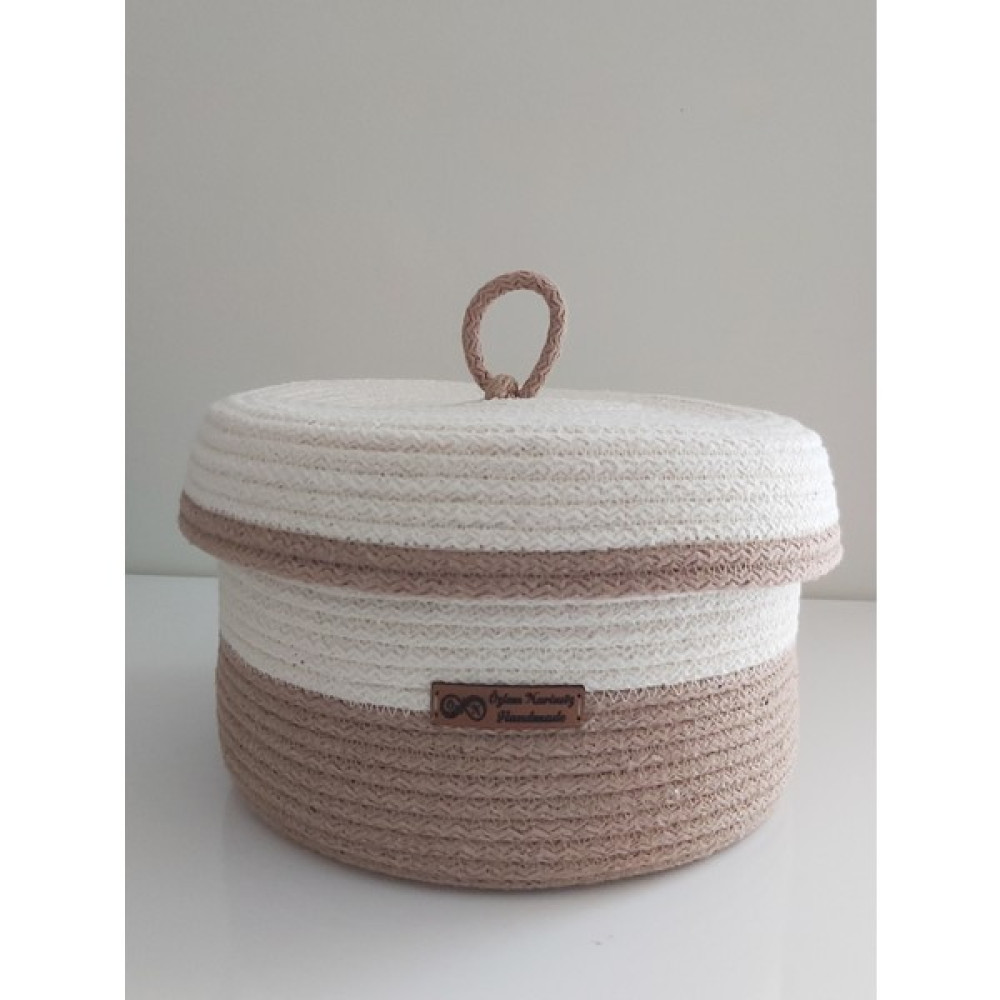 Home Decors By Özlem Kapaklı Sepet Hasır Sepet Düzenleyici Organizer Dekorasyon Hediyelik - 20X12 cm Sepet Fiyatı