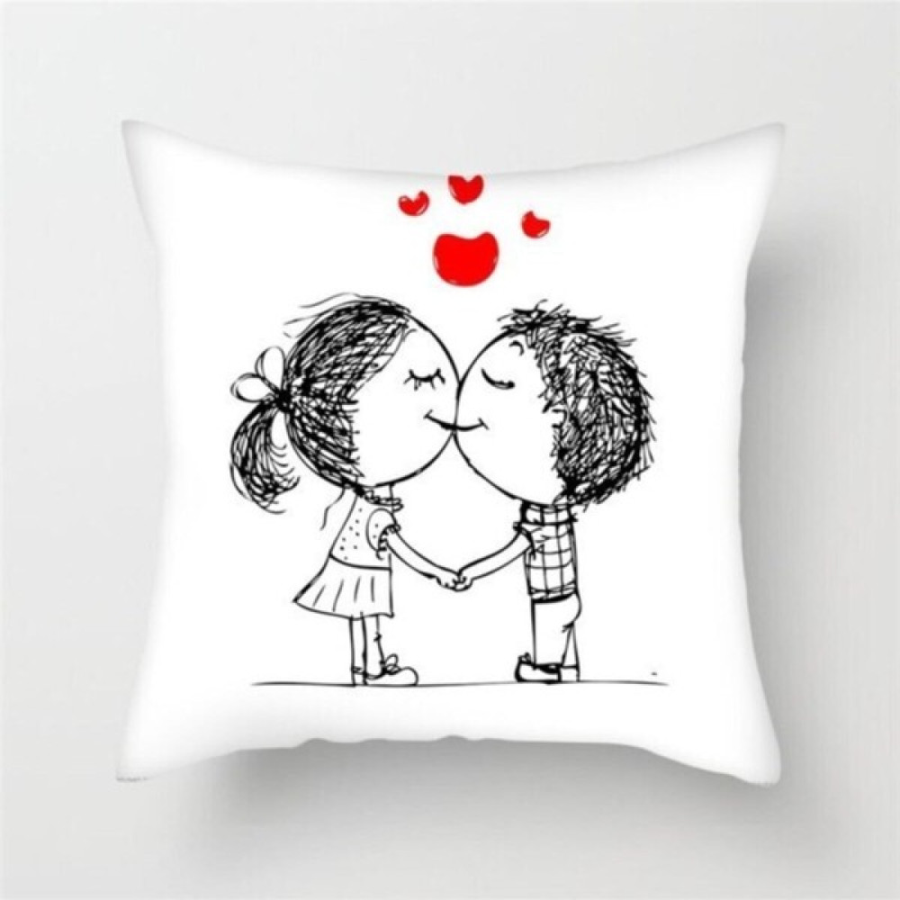 Home Dekor Hediye Dekoratif Şık Tasarımlı Aşk Dolu Iki Sevgili Dekoratif Özel Tasarım Yastık 27*27 cm - 1 Hediyelik Eşya Fiyatı