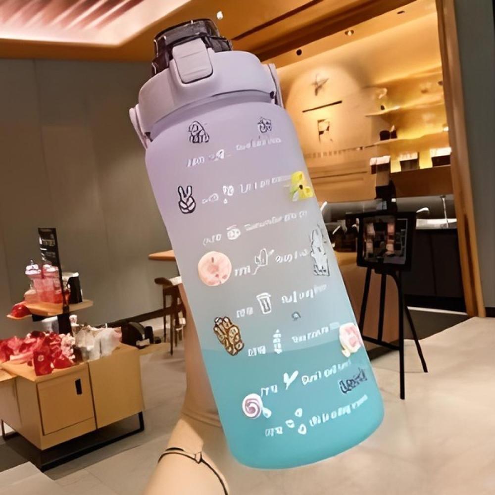 Home Dekor Hediye Spor Salonu Su Şişesi Spor Su Matarası 2 Litre Motivasyonel Su Şişesi Suluk Bpa Içermez Suluk Suluk Fiyatı