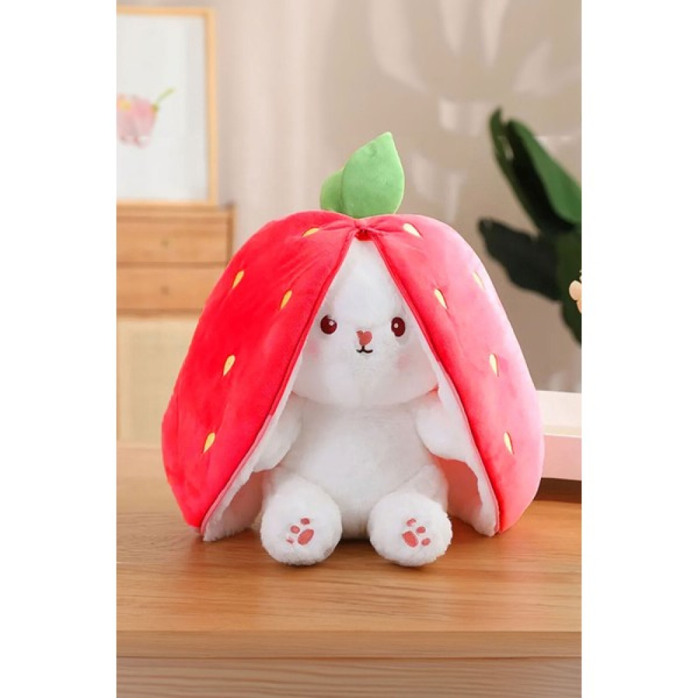 Home Dekor Sevimli Çilek Tavşan Peluş Çilek Tavşan Çantalı 50 cm Sevimli Çilek Tavşan lik Peluş Oyuncaklar Fiyatı