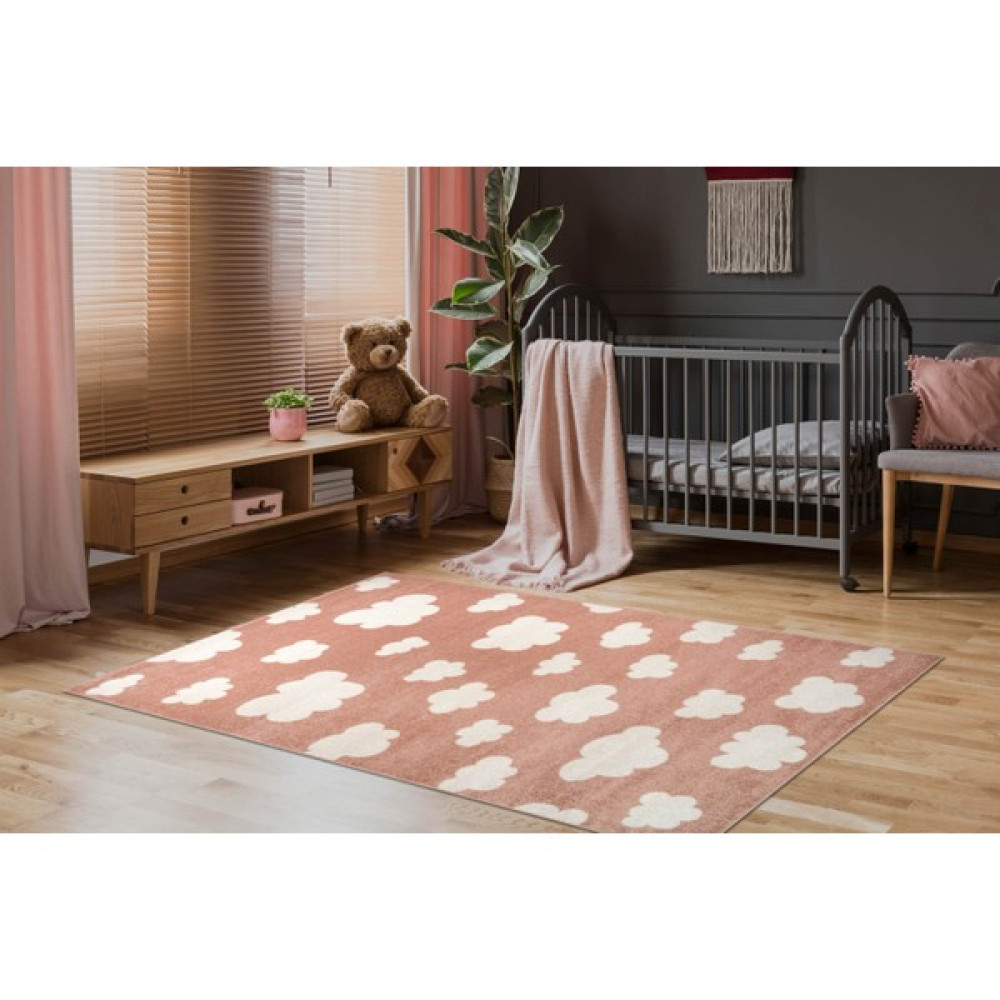 Home Dream Daymode Pembe Krem Çocuk Halısı DYM004 - 200 x 290 cm - Antrasit Salon Halısı Fiyatı