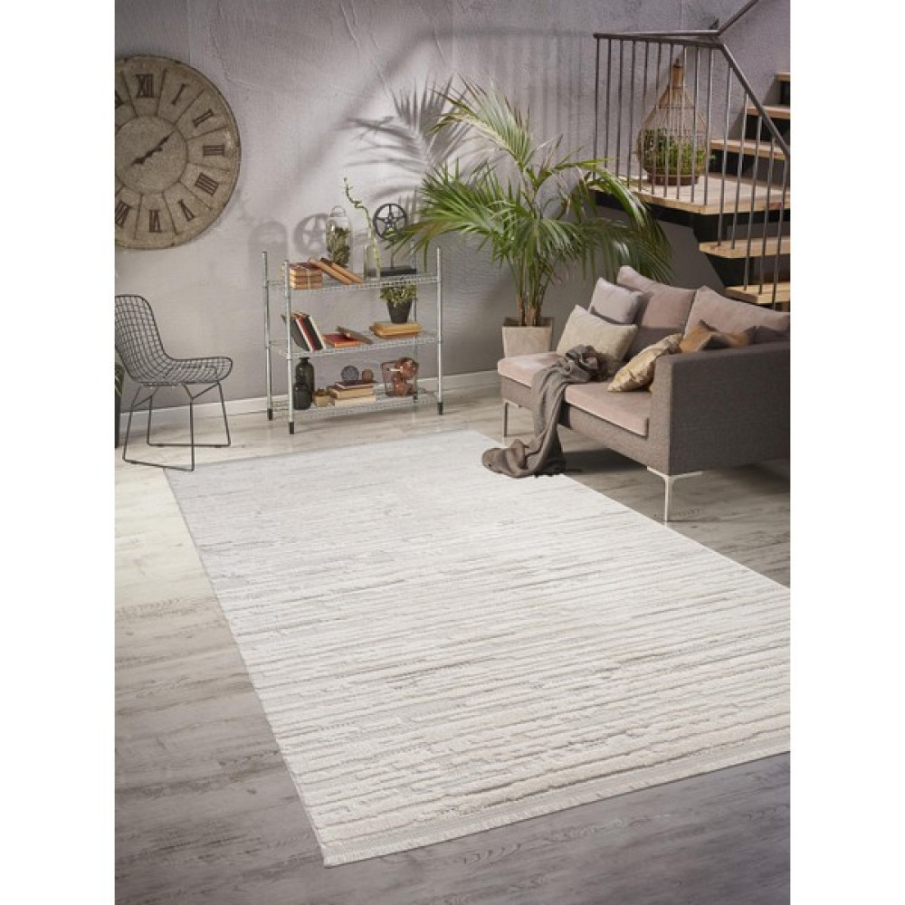 Home Dream Hazel Çocuk Odası Oturma Odası Salon Mutfak Halısı HZL009 - Beyaz - 80 x 150 cm Salon Halısı Fiyatı