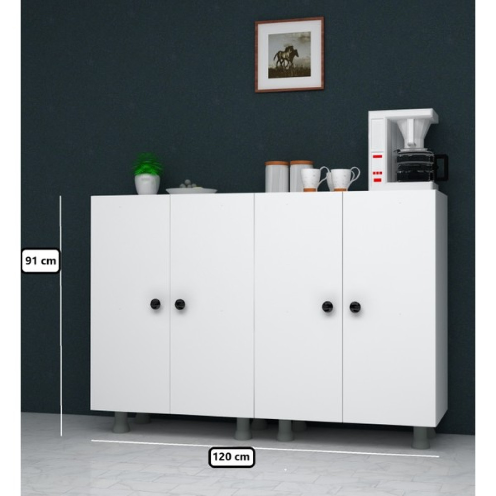 Home Gallery Çok Amaçlı Dolap Kiler/ Mutfak Dolabı 120 cm - Beyaz Mutfak Dolabı / Mobilyası Fiyatı