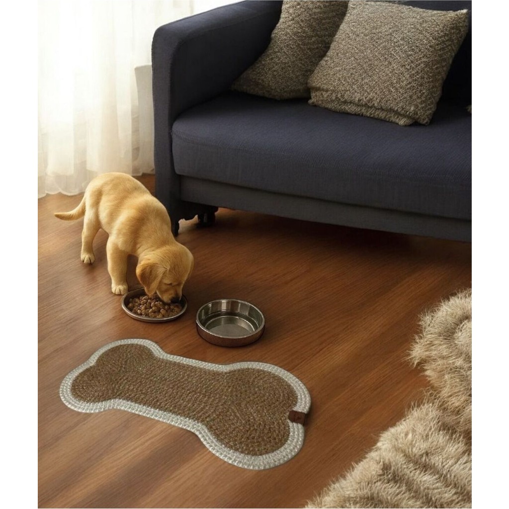 Home İnn Tekstil Kedi, Köpek Evcil Hayvan Mama Matı, Paspası - Beyaz Evcil Hayvan Ürünleri Fiyatı