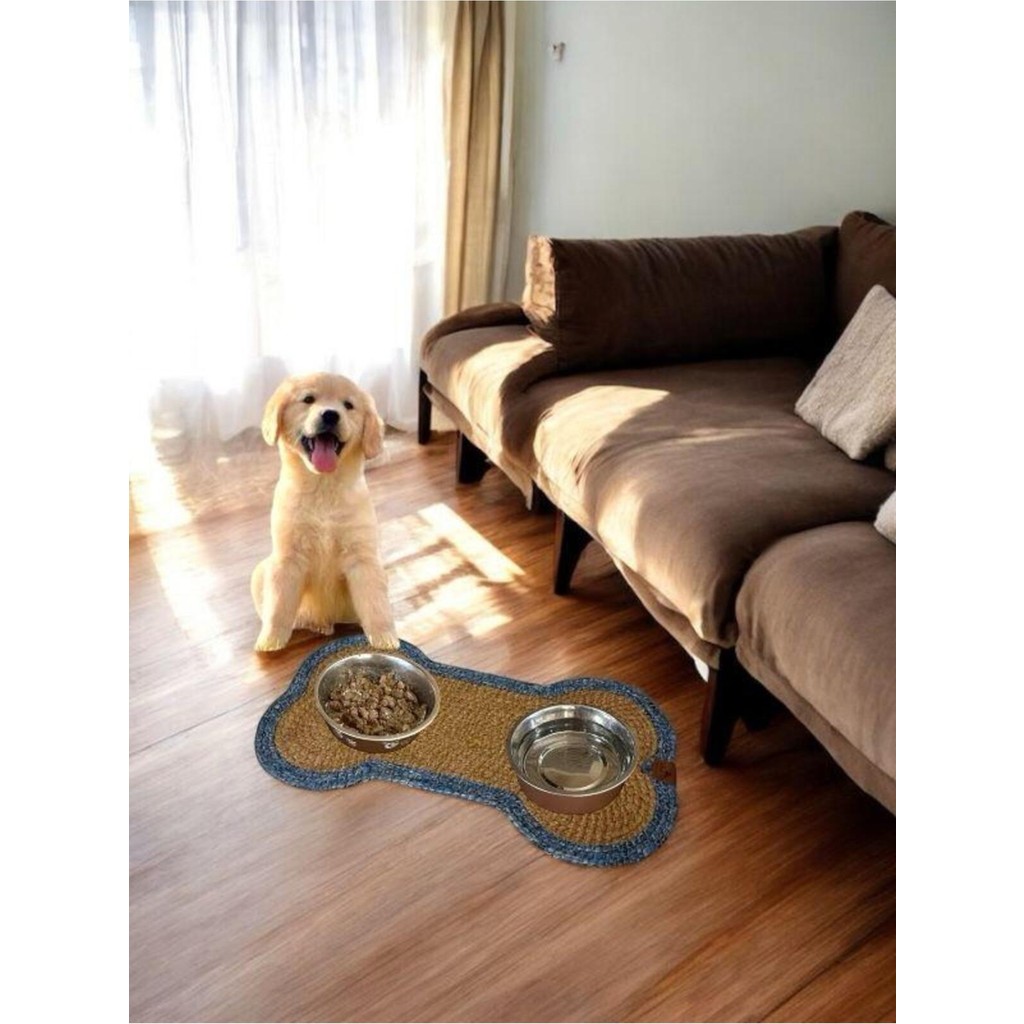 Home İnn Tekstil Kedi, Köpek Evcil Hayvan Mama Matı, Paspası - Mavi Evcil Hayvan Ürünleri Fiyatı
