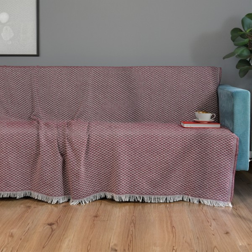 Home Mod Store Naturel Dokuma Koltuk Örtüsü 170X210CM - 170 x 210 cm - Bordo Koltuk & Kanepe Örtüsü Fiyatı