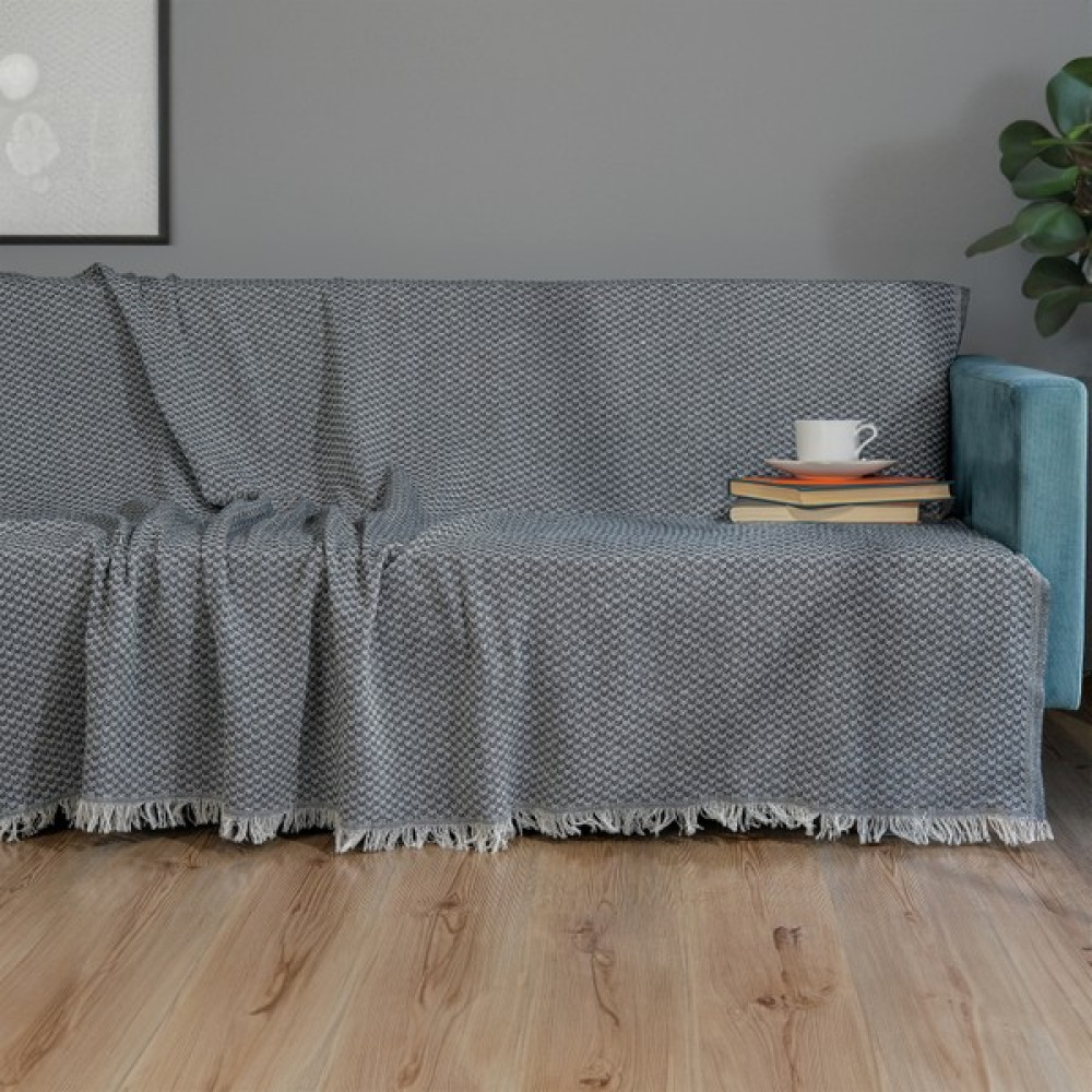 Home Mod Store Naturel Dokuma Koltuk Örtüsü 170X210CM - 170 x 210 cm - Füme - Gri Koltuk & Kanepe Örtüsü Fiyatı