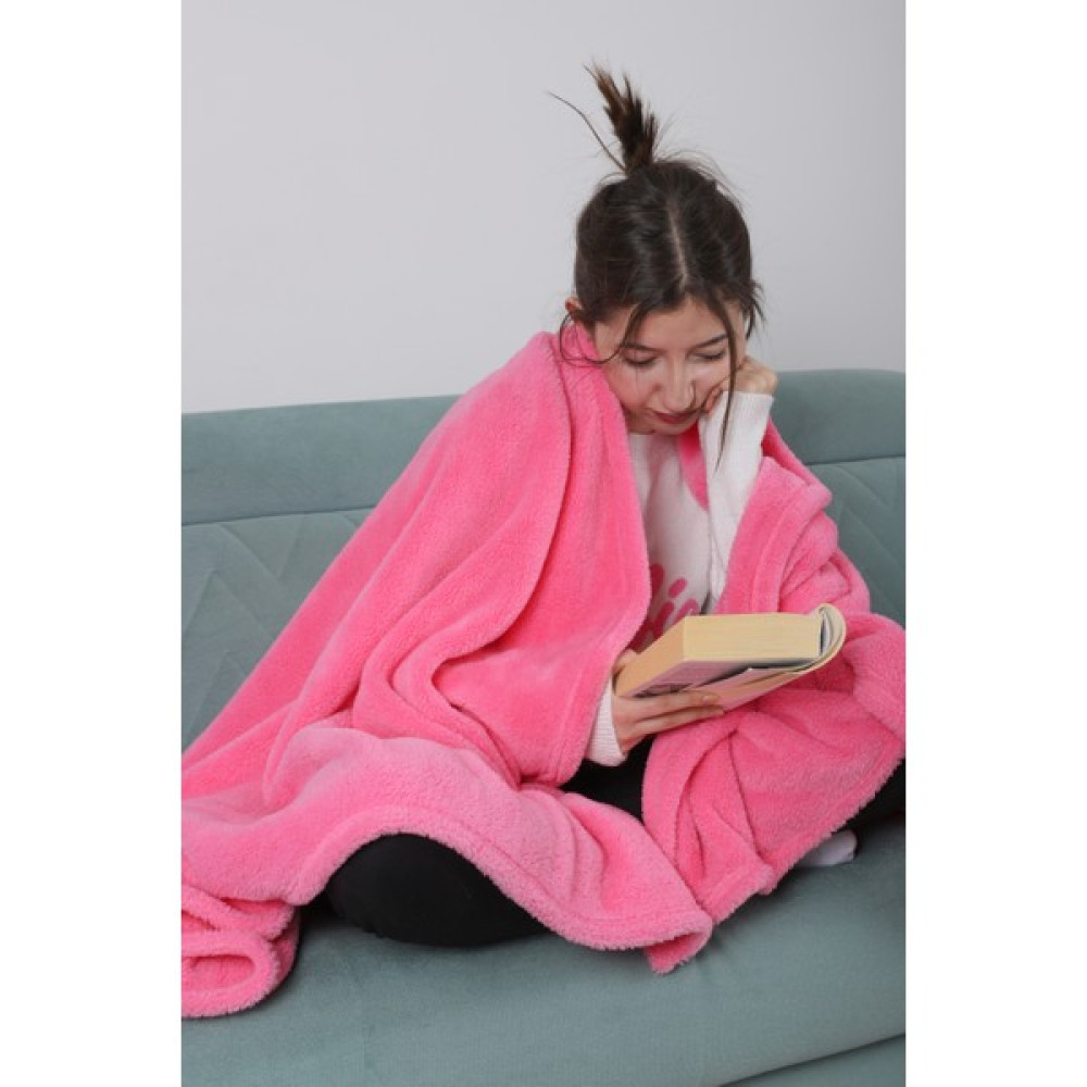 Home Mode Store Welsoft Ekstra Yumuşak Tek Kişilik Tv Battaniyesi ve Şalı - 140 x 200 cm - Pembe Battaniye Fiyatı